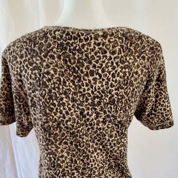 Liz & Co Women's Casual Short-sleeved Leopard Print Dress - Picture 6 of 9